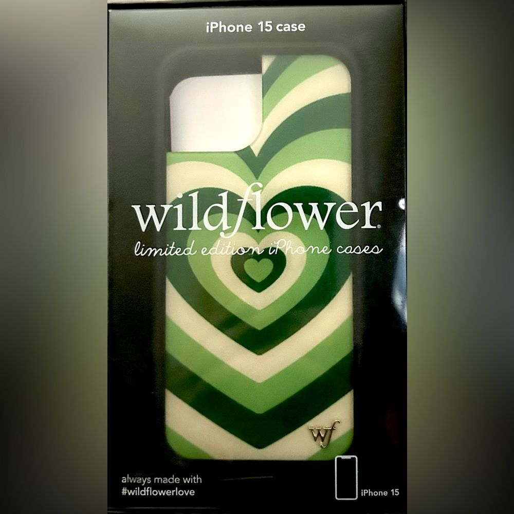 Wildflowers Limited Edition Green Striped iPhone 15 Case